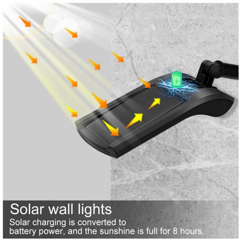 Solar Lights Outdoor Waterproof Solar Street Lamp with Motion Sensor Security Floodlight Outdoor Lighting for Yard Driveway Farm