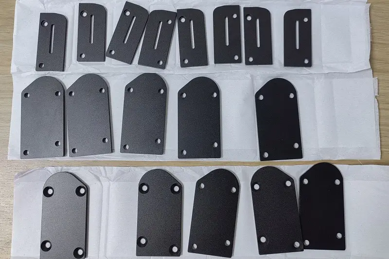 CNC milling machine cutting metal plate, precise size control