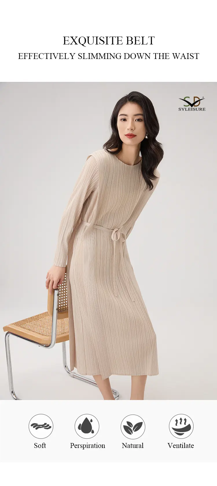 Pleated Dress Detail 3