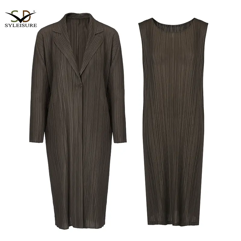 Best Women's Pleated Long Open - Front Coat Factories, Exporter
