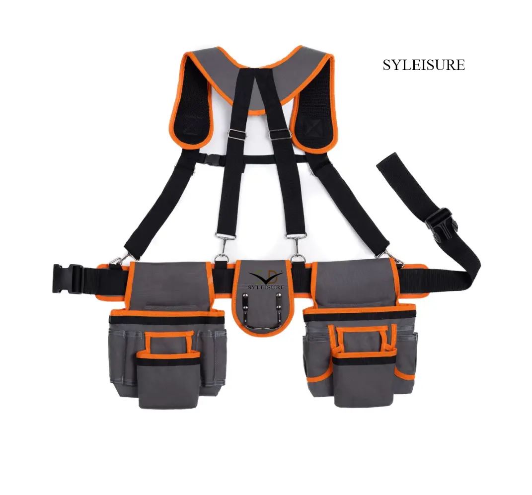 High-Quality Adjustable Tool Harness Belt with Double Pockets Factory, Products