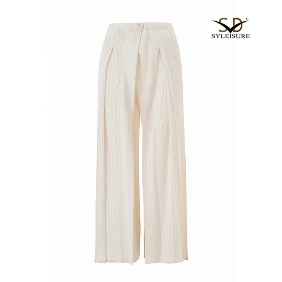 China Women's Pleated Wide - Leg Palazzo Pants Manufacturers, Products
