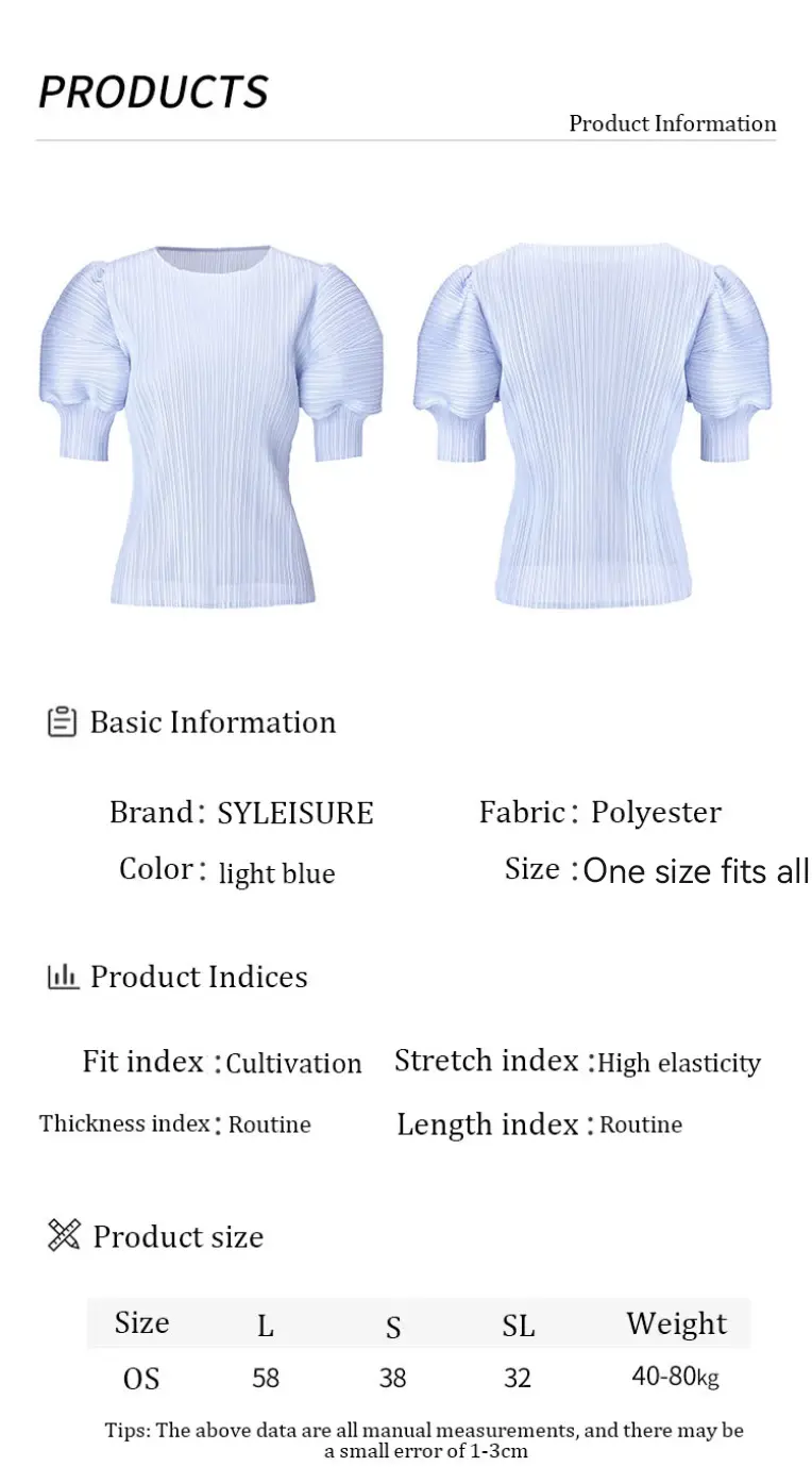 Light Blue Pleated Set Detail 6