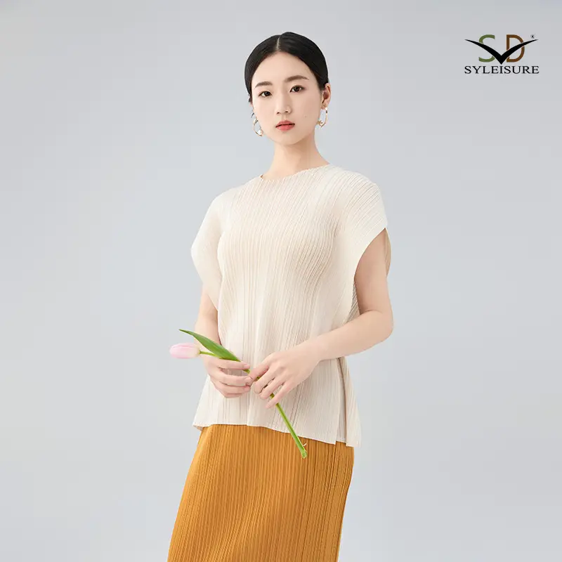 OEM Women's Pleated Short - Sleeve Top Manufacturer, Suppliers