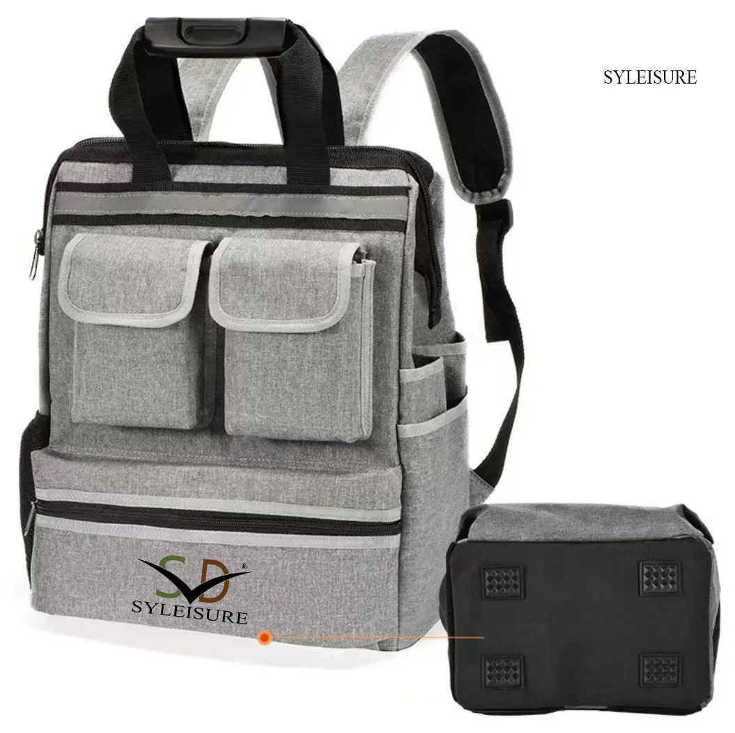 Famous Syleisure Dual-Color Tool Backpack with Reflective Strip Factory, Products