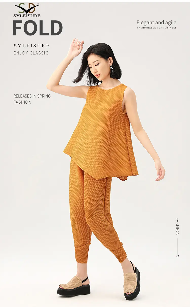 Asymmetric Top and Pants Set 1