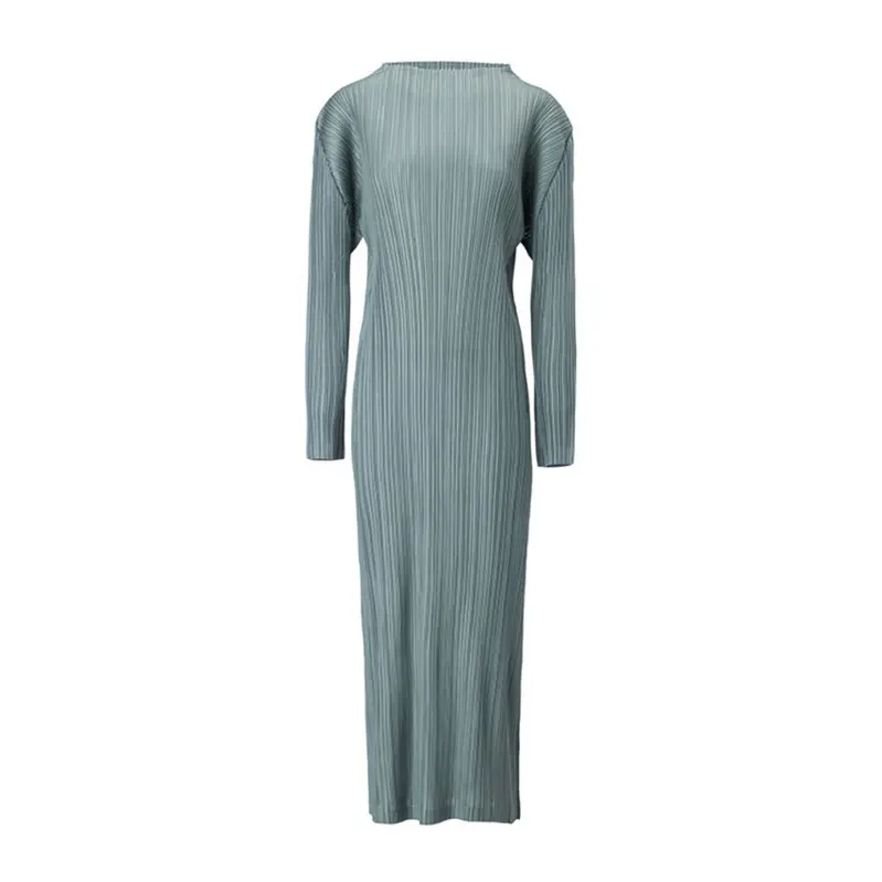 Wholesale Elegant Pleated Long Sleeve Midi Dress Suppliers, Service