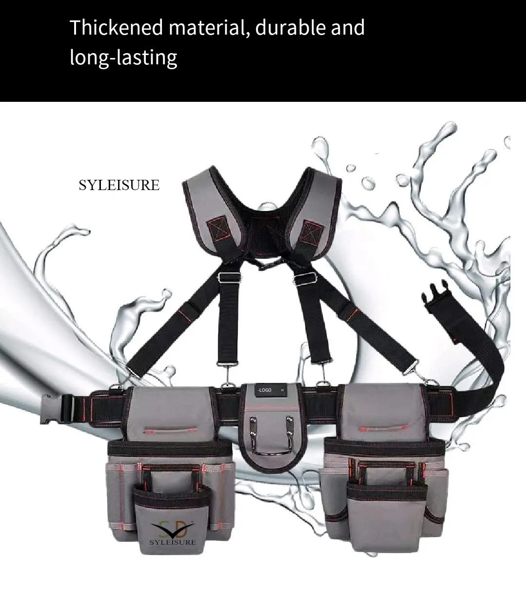 High-Quality Adjustable Tool Harness Belt with Double Pockets Factory, Products