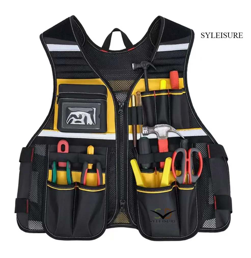 China High-Visibility Tool Vest with Multi-Pocket Storage Manufacturers, Exporters