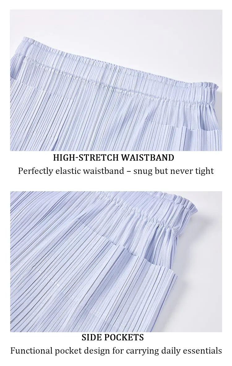 Light Blue Pleated Set Detail 9