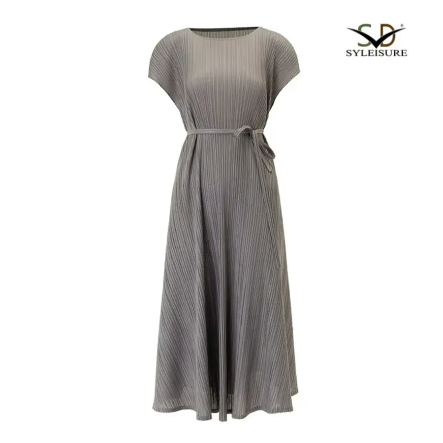 China Women's Pleated Short - Sleeve Midi Dress Manufacturers, Company