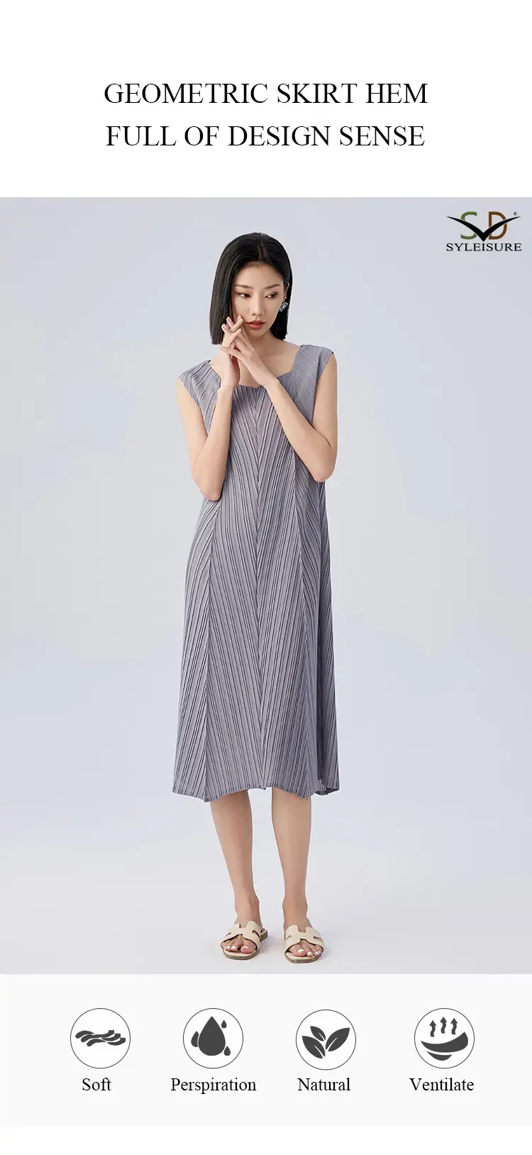 Lightweight Midi Dress Detail 3