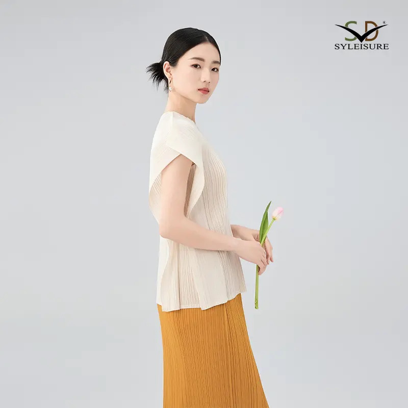 OEM Women's Pleated Short - Sleeve Top Manufacturer, Suppliers