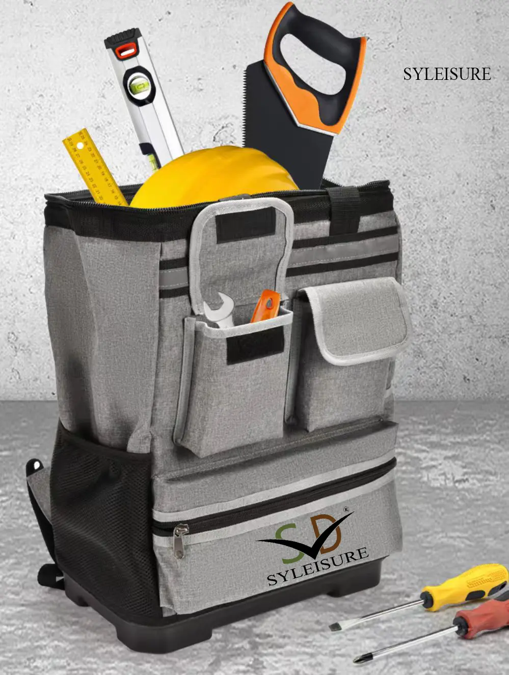 Tool backpack front view