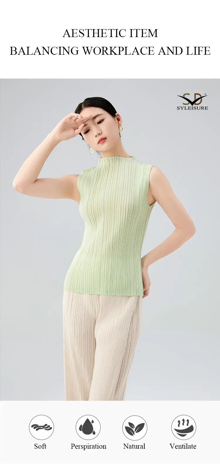 Mock Neck Top Detail 3