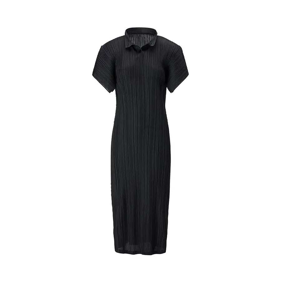 Wholesale Women's Elegant Pleated Midi Dress Suppliers, Factory