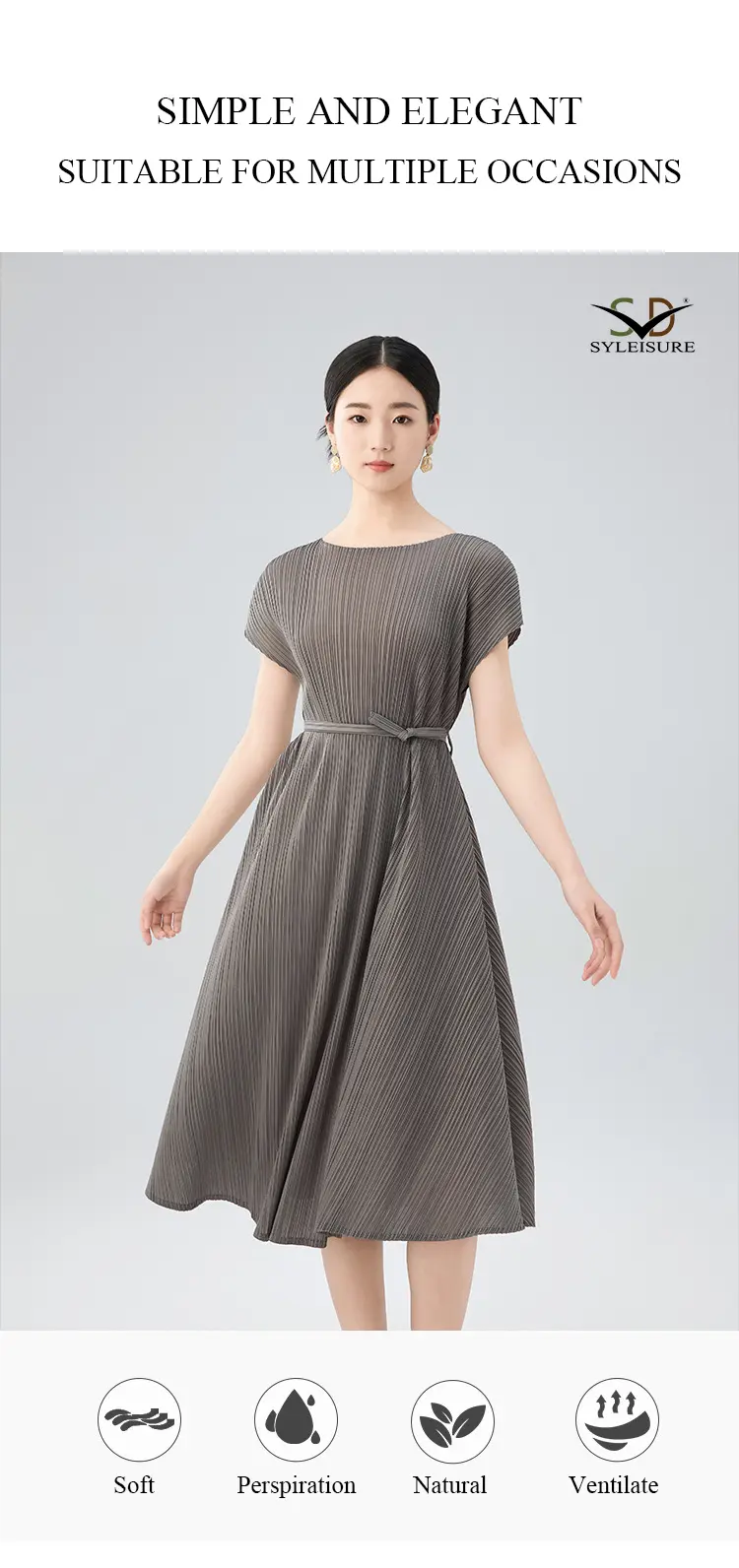 Pleated Dress Detail 3