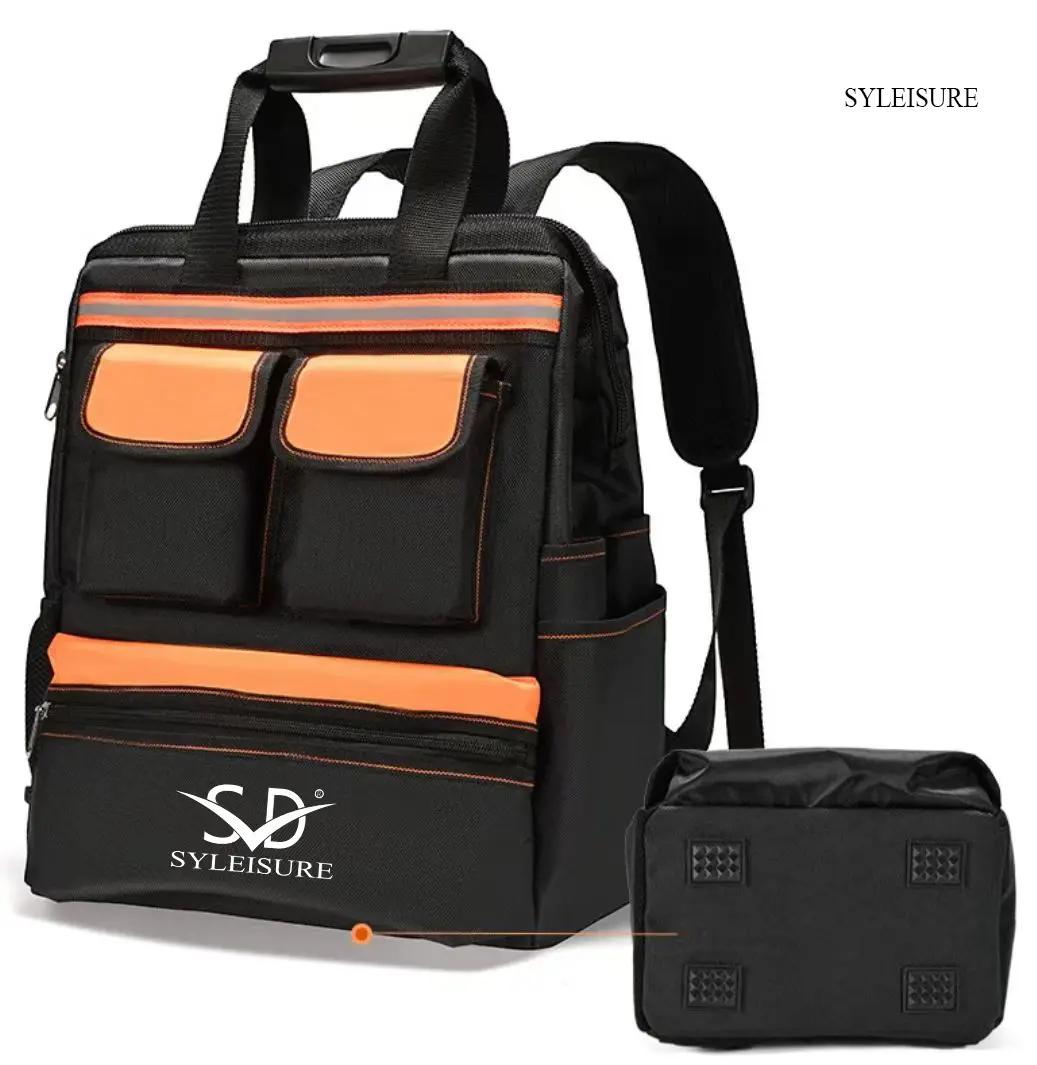 Famous Syleisure Dual-Color Tool Backpack with Reflective Strip Factory, Products