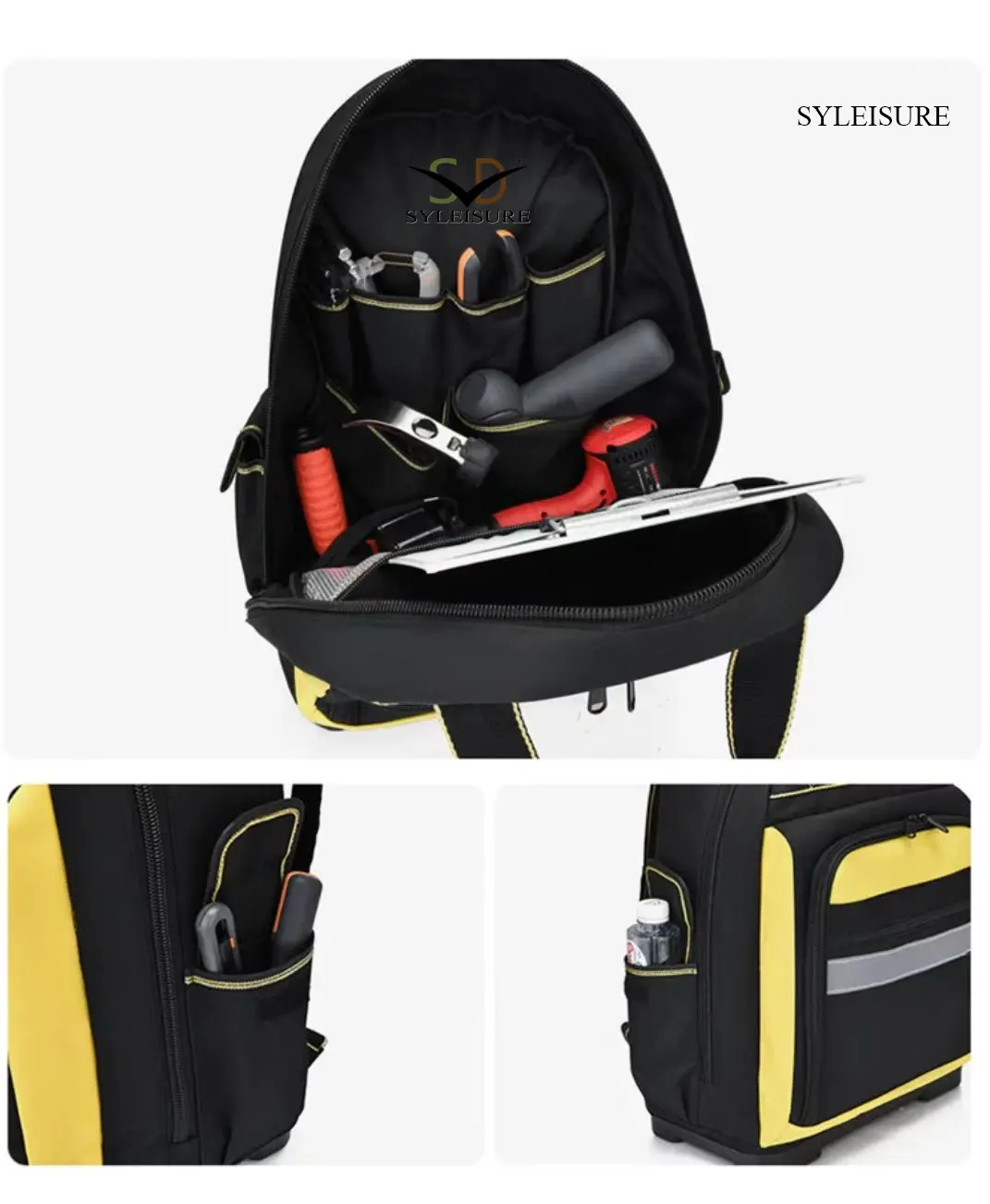 Tool backpack side details