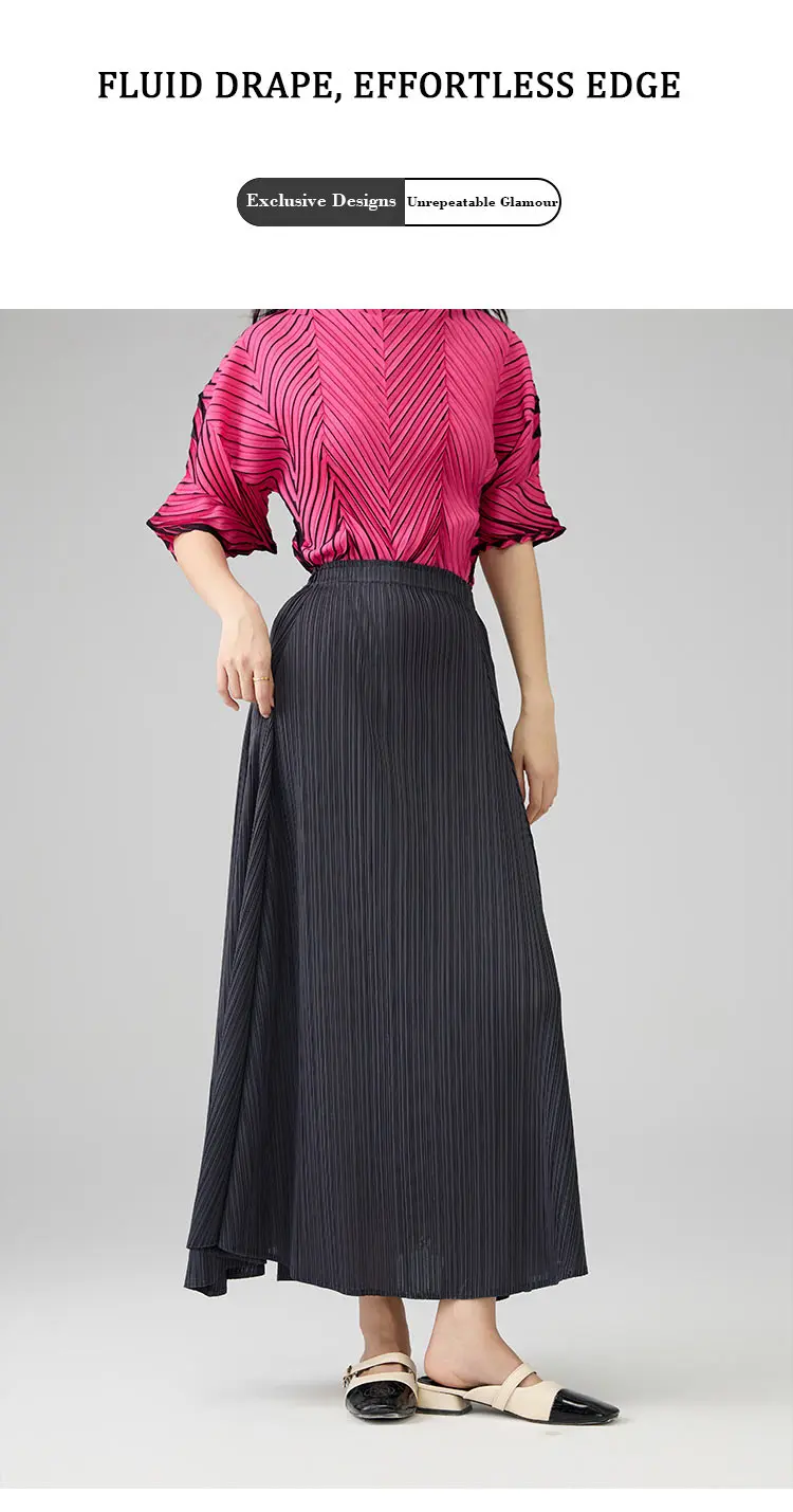 Elegant Pleated Maxi Skirt 5