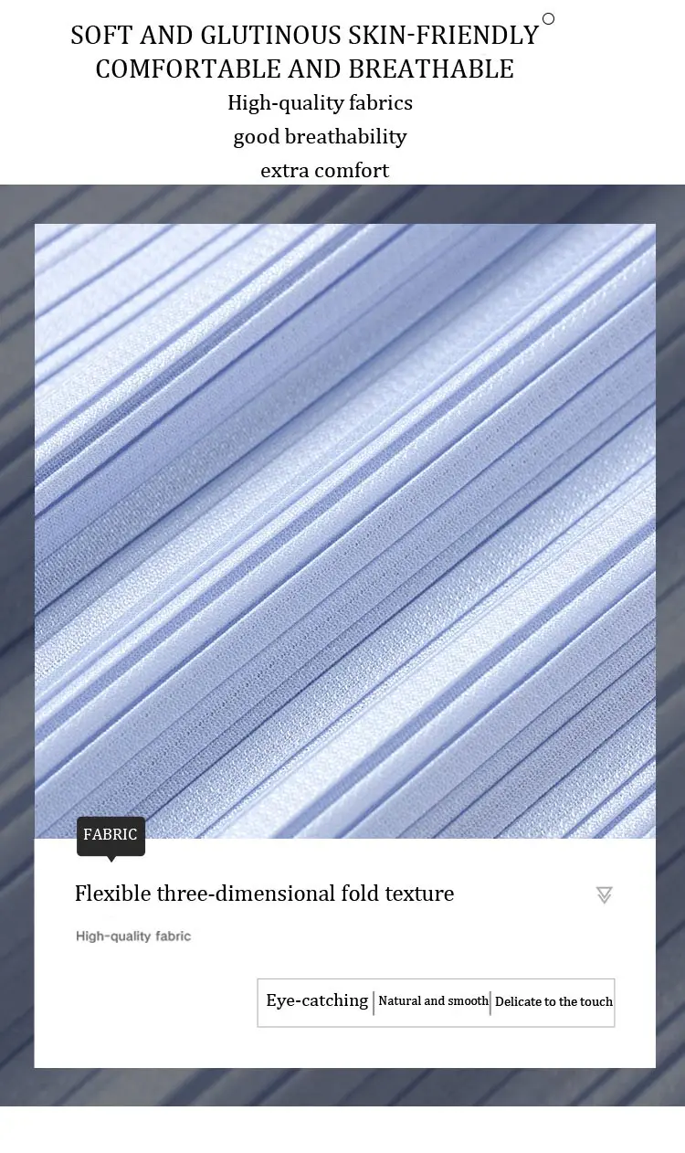 Light Blue Pleated Set Detail 3