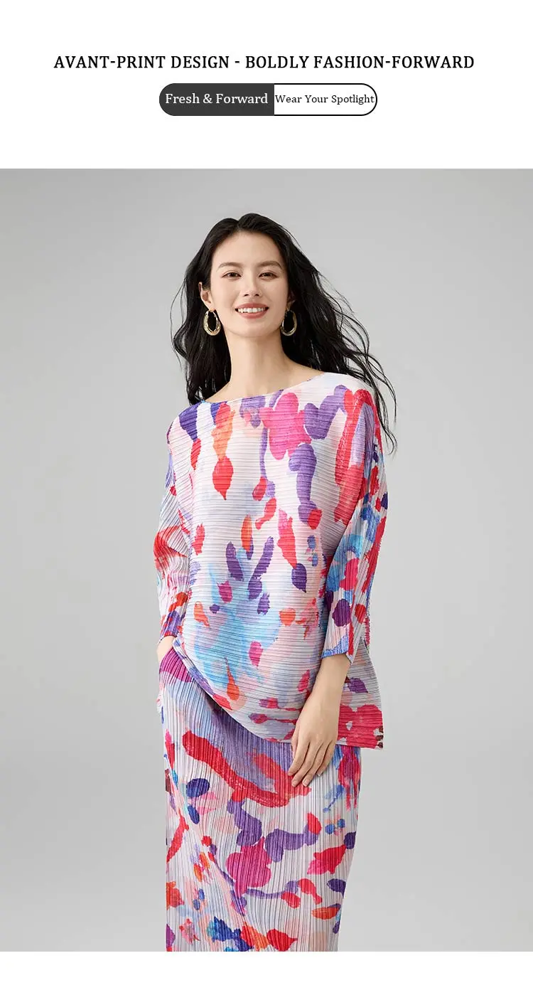 Floral Pleated Set Detail 2