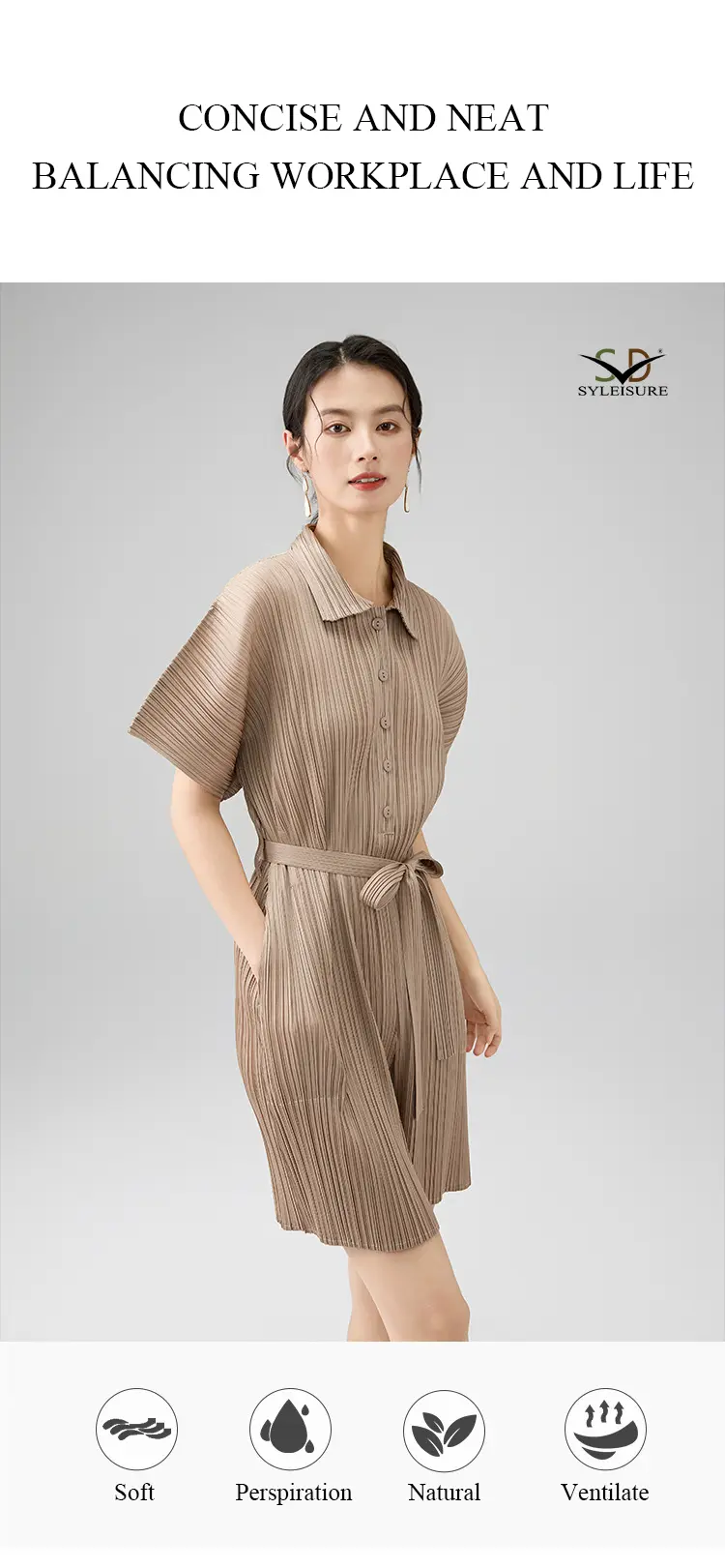 Pleated Romper Detail 3