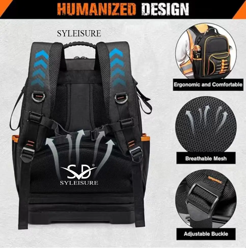 China SYLEISURE Organized Tool Backpack with Fixed Tool Slots Manufacturer, Manufacturers