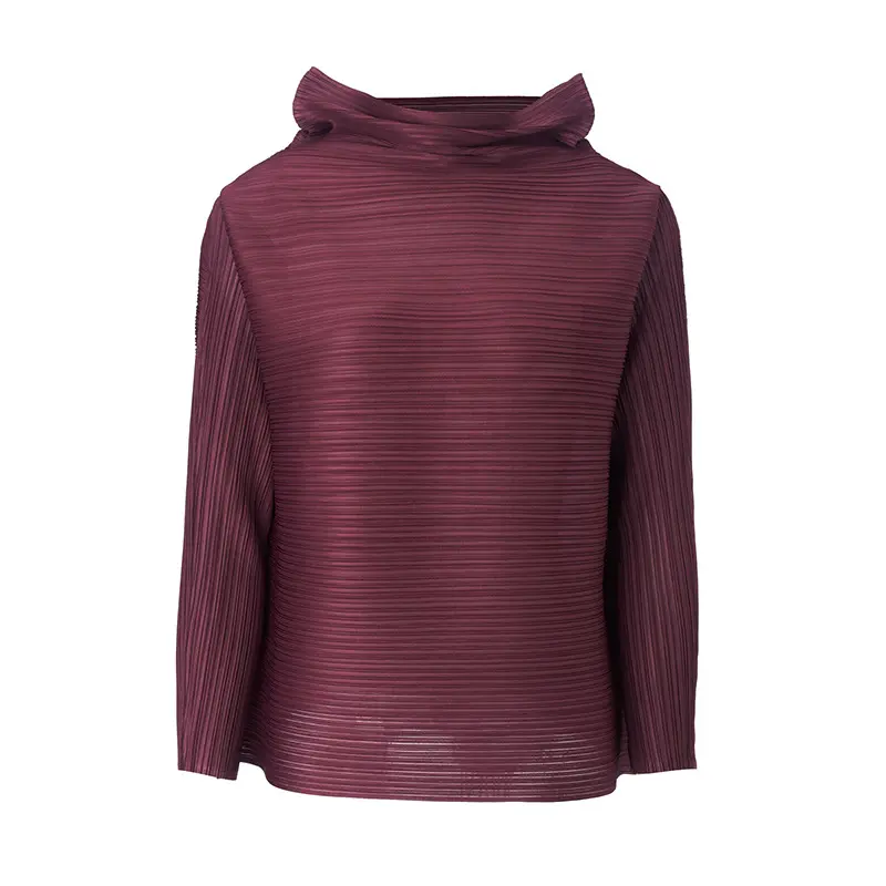 OEM Women's Elegant Pleated Long Sleeve Blouse Suppliers, Products