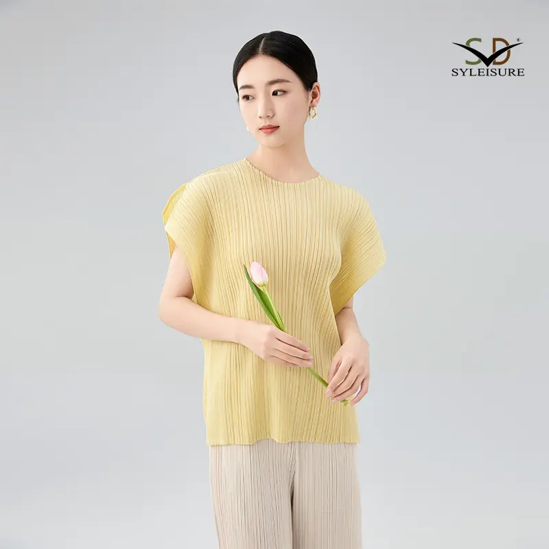 OEM Women's Pleated Short - Sleeve Top Manufacturer, Suppliers