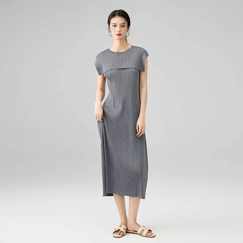 OEM Sleeveless Pleated Midi Dress for Women Exporter, Company