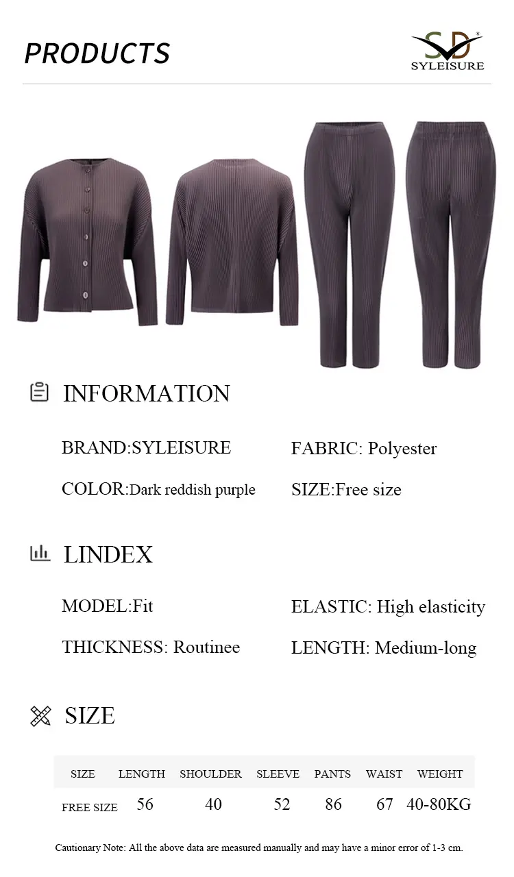 Sleeve Pleated Cardigan Set Detail 4