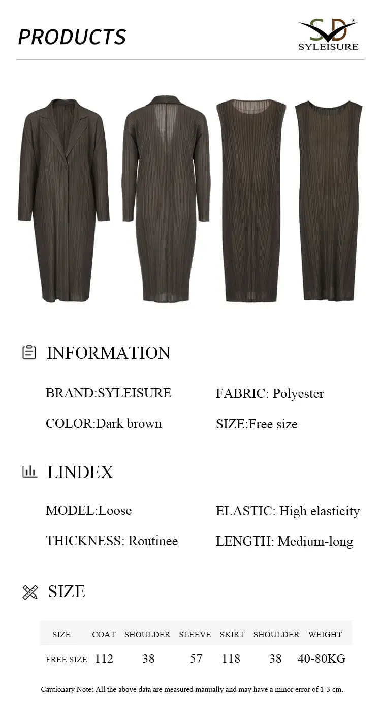 Pleated Long Coat Detail 4