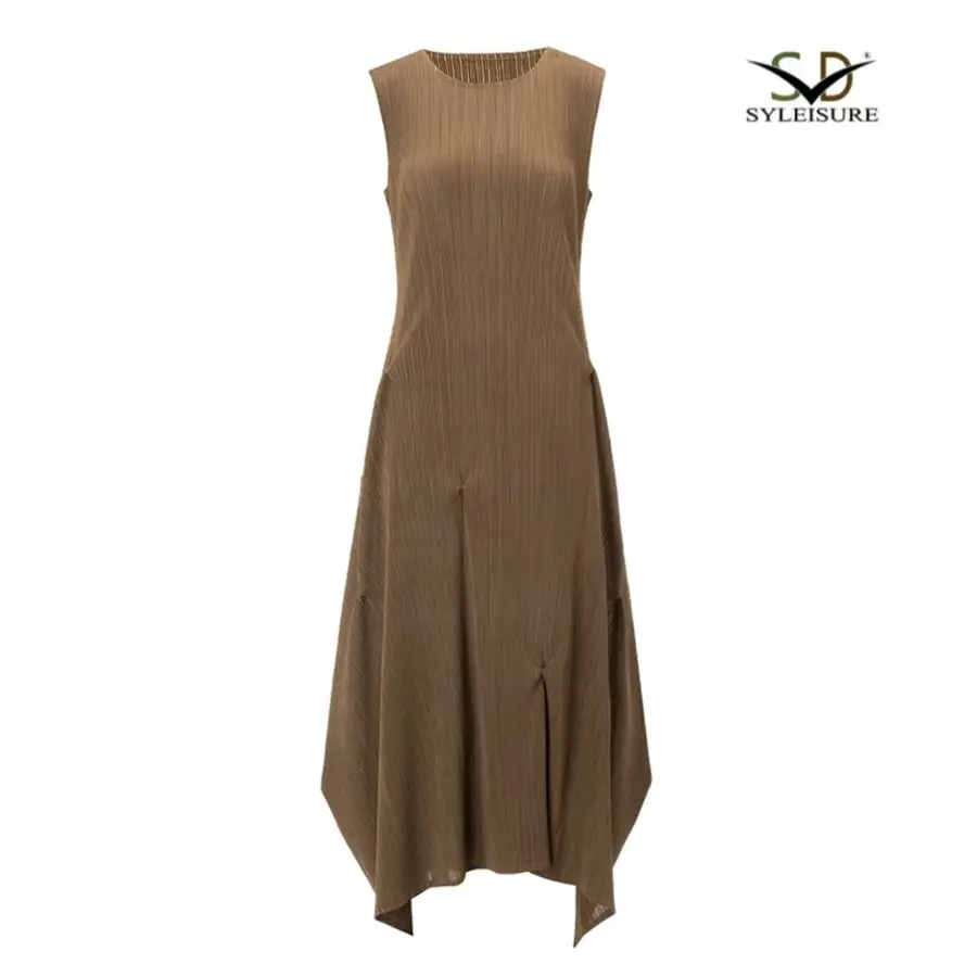 Famous Women's Short - Sleeve Pleated Midi Dress Supplier, Factory