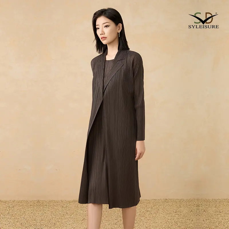Best Women's Pleated Long Open - Front Coat Factories, Exporter