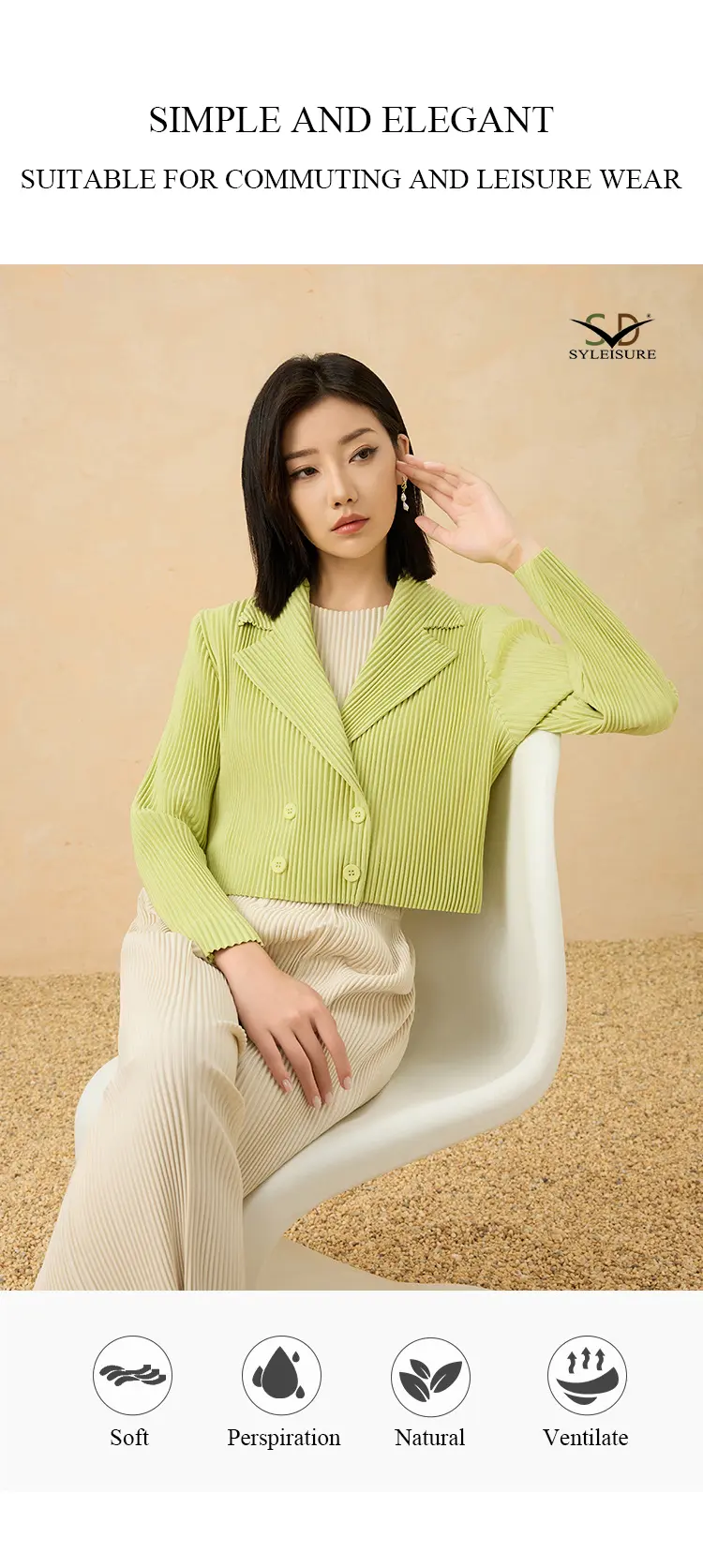 Pleated Blazer Detail 3