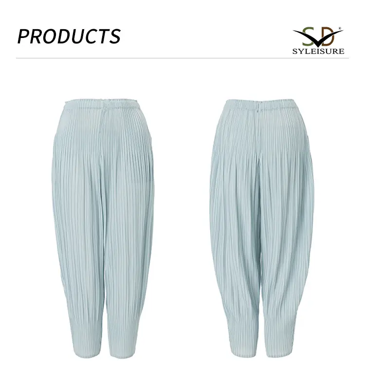Women's Pleated Harem Pants Detail 4