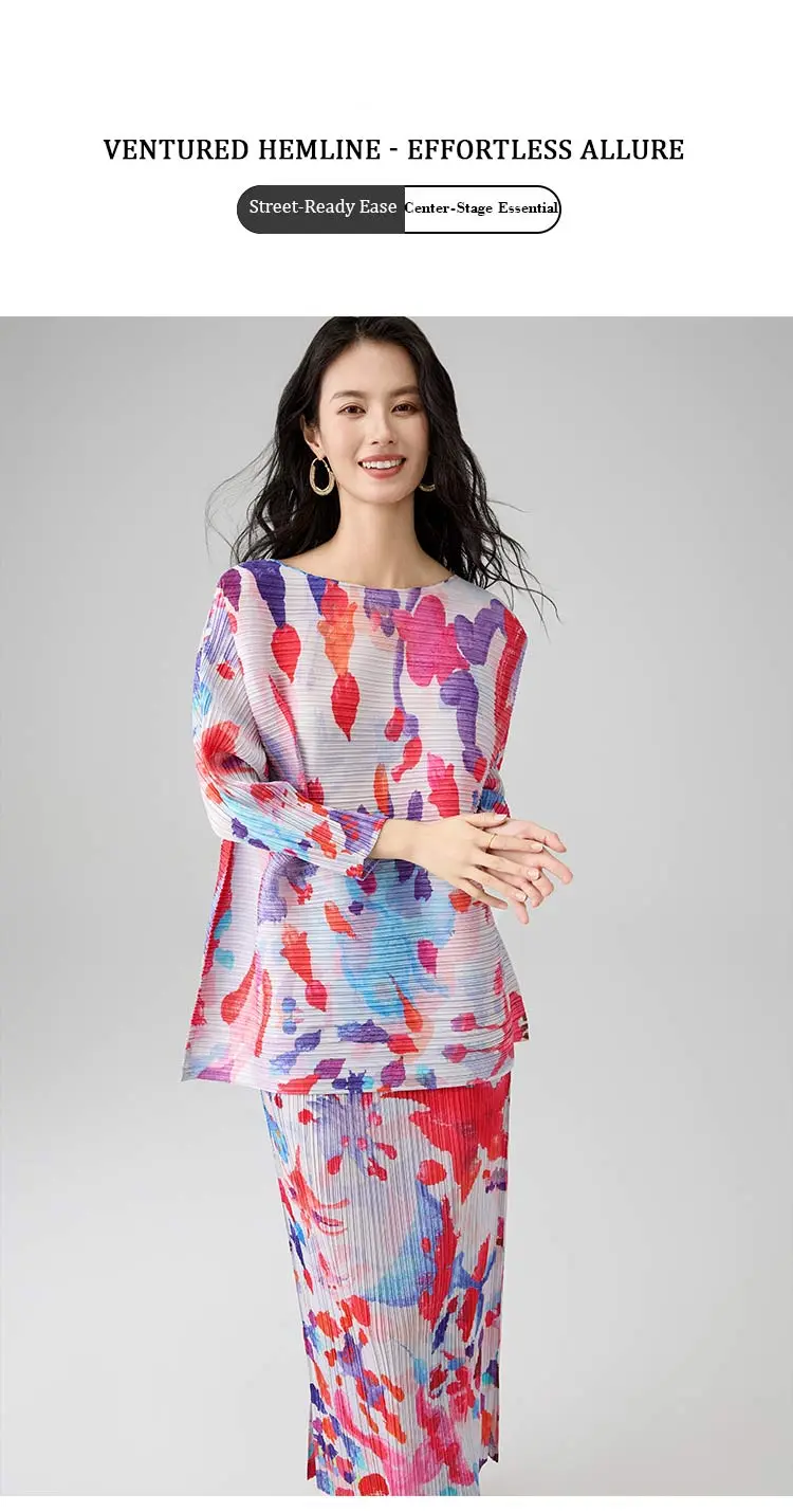 Floral Pleated Set Detail 5