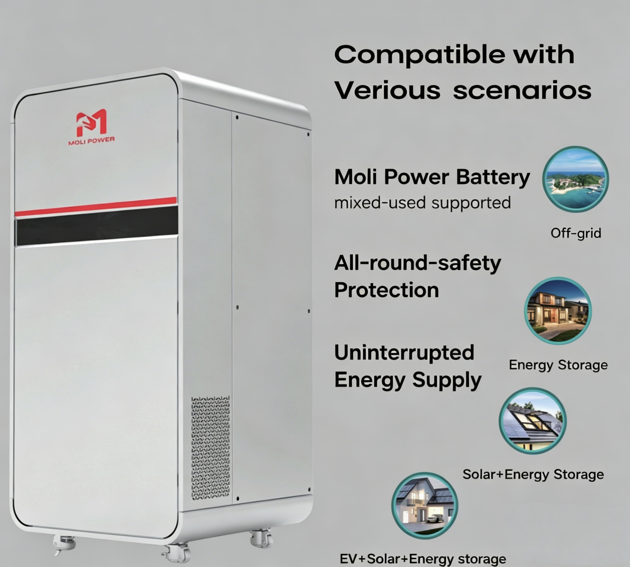 40kW 80kWh Hybrid ESS Cabinet | Air-Cooled LiFePO4 Battery Energy Storage System with 60kW MPPT for Industrial Villa Commercial
