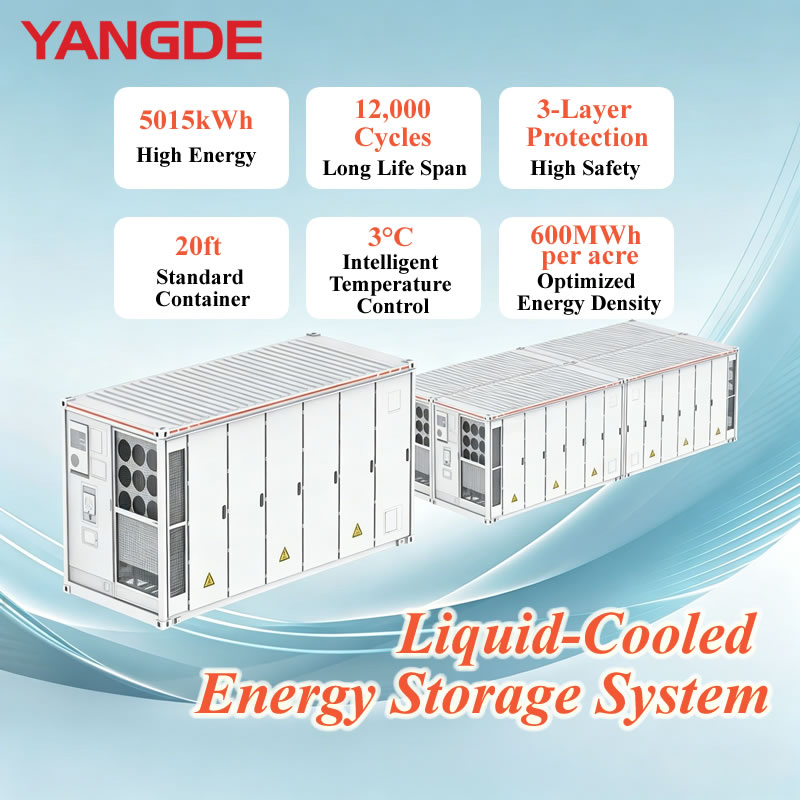 Liquid-Cooled LiFePO4 5015kwh Grid-Tied Energy Storage System for Utility Grid with UL