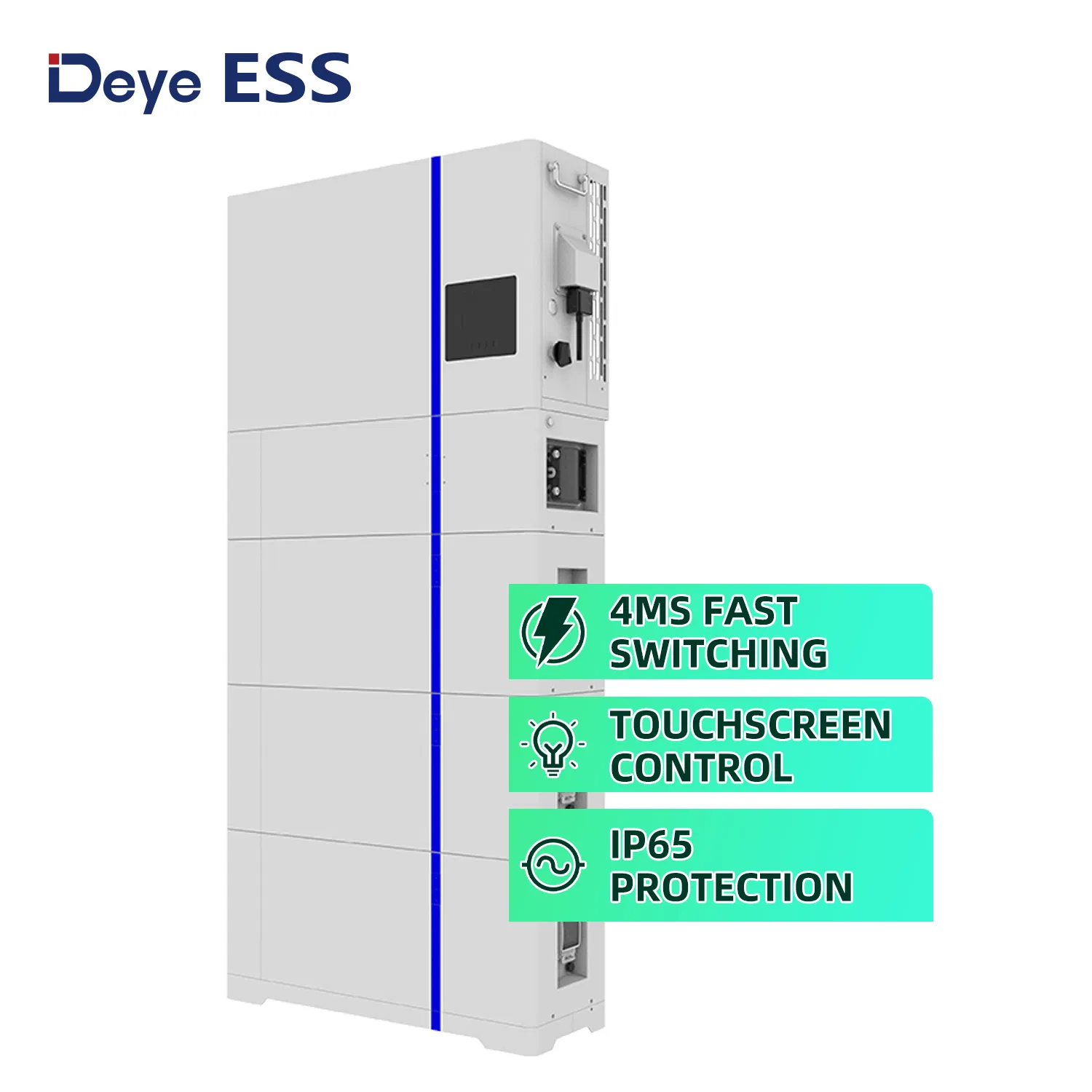 Deye Ess Ai-W5.1-B-Ess Safe Reliability All-in-1 51.2V 100ah Max184kwh Best LiFePO4 Lithium Solar Energy Storage System Battery