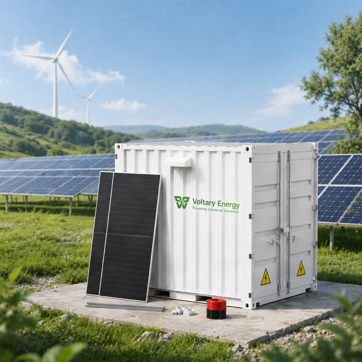 LiFePO4 Solar Battery Energy Storage System 100KWh 215KWh 500KWh 1MWh BESS Container BMS Battery Management System 10 Year