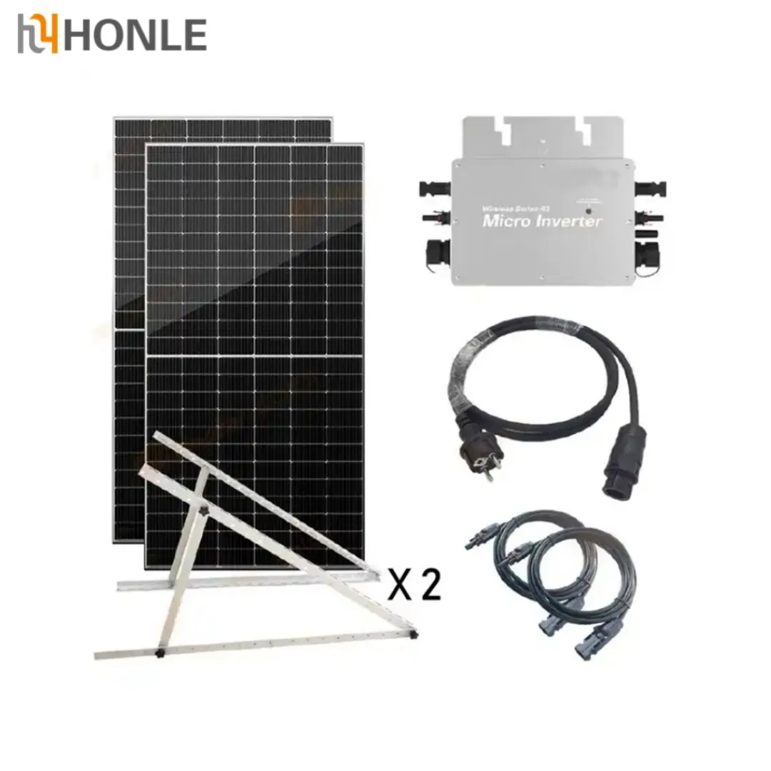 Honle China Goods Renewable Residential Solar Energy Storage Photovoltaic Panel Micro Inverter 800W Roof Balcony Mounted Solar Power System