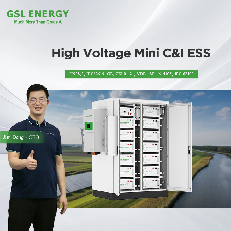 GSL Energy 172KWH/230KWH LiFePO4 Battery Cabinet Energy Storage Air Cooling BESS Commercial Microgrid Solar on Grid System