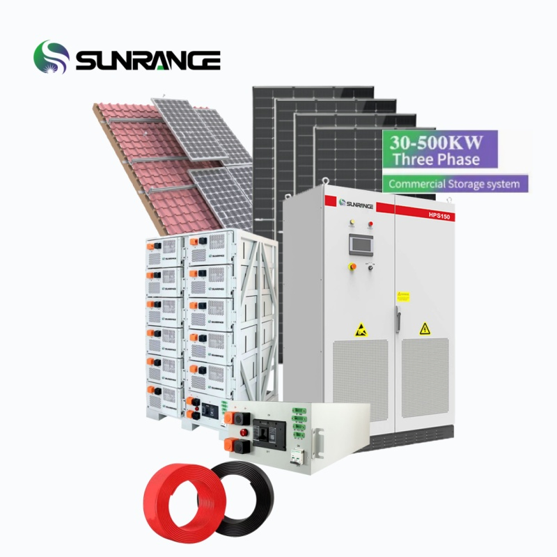 Sunrang All in One off Grid 50kw 100kw 150kw 200kw 250kw 500kw Bess Solar Battery Energy Storage System 1MW Hybrid Solar System with Distributed Battery Cabinet