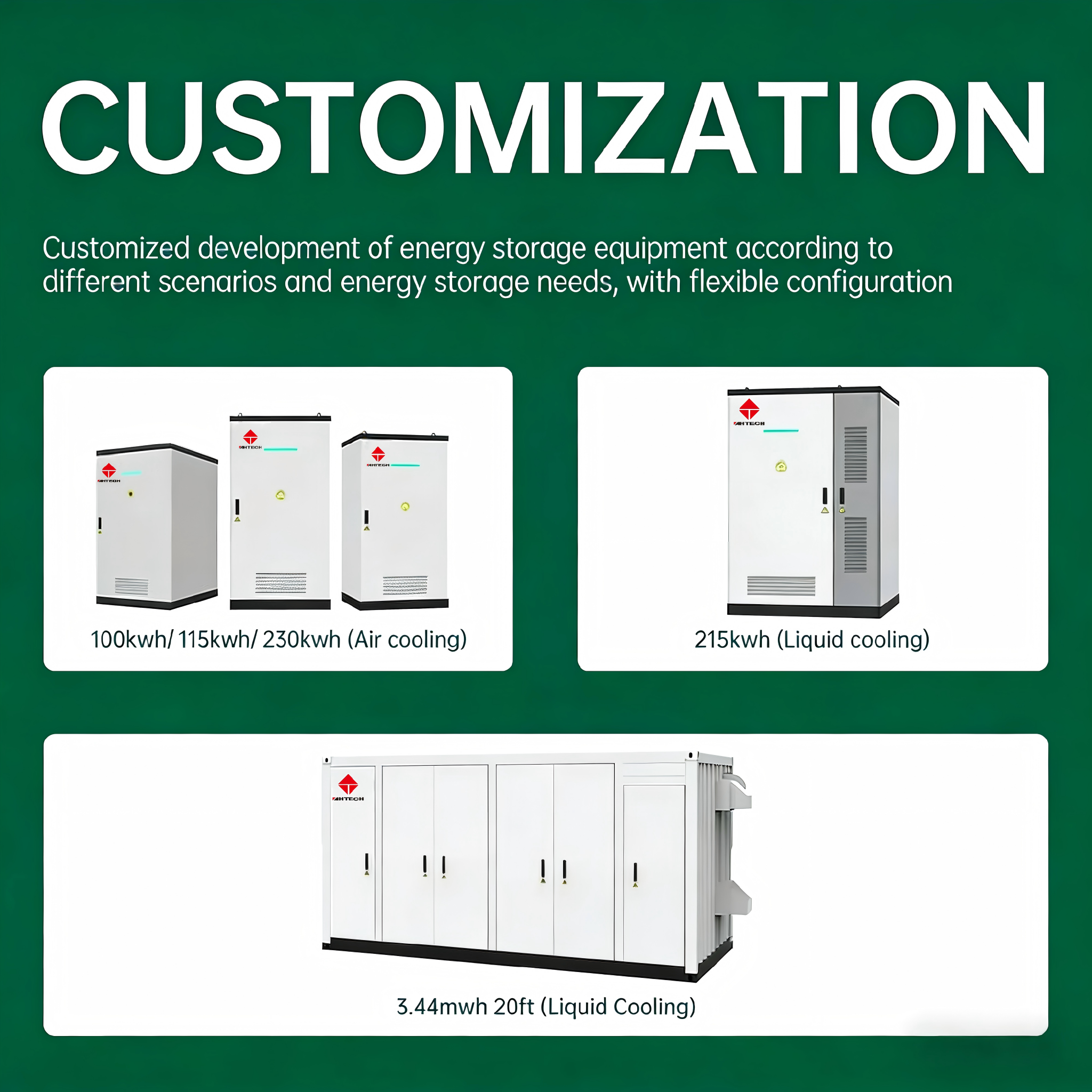 Outdoor IP65 Commercial ESS Cabinet 100kWh 50KW Lithium Battery Energy Storage System Solar Hybrid Microgrid Power Plant