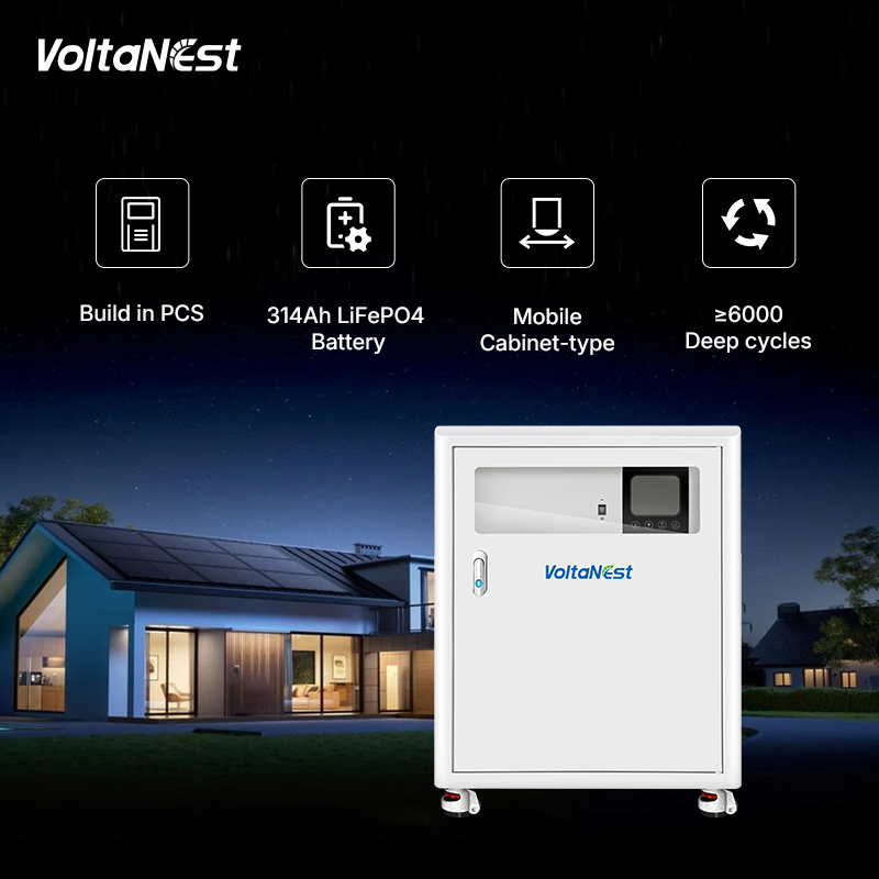 VoltaNest Mobile 51.2V 100ah 3.5kW 5.6kW 10kWh 15kWh 20kWh Solar Energy Storage System All in One Residential ESS Home Battery