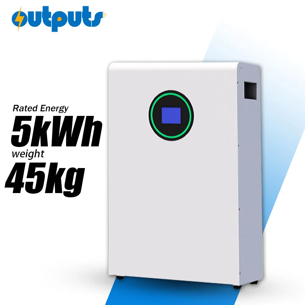 Wall Mount LiFePO4 Lithium Battery 5kwh Residential Energy Storage System for Solar Self-Consumption &amp; Peak Shaving