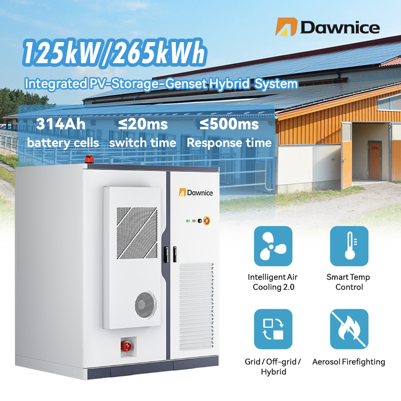 Outdoor All in One 75kWh 150kWh 200kWh 300kWh Solar Battery Energy Storage System Microgrid BESS with PCS+ Lithium Batteries