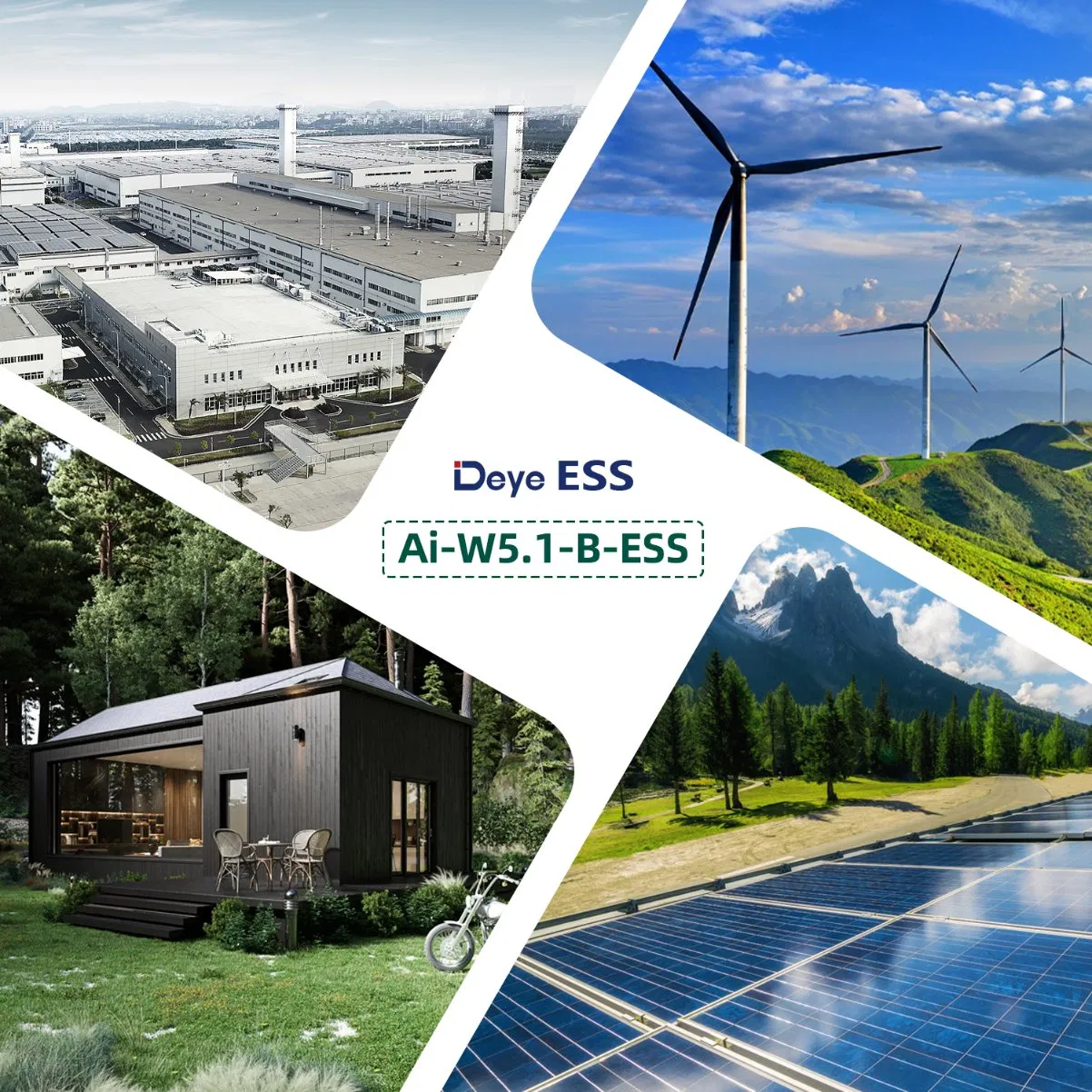 Deye Ess Ai-W5.1-B-Ess Safe Reliability All-in-1 51.2V 100ah Max184kwh Best LiFePO4 Lithium Solar Energy Storage System Battery